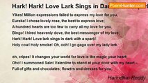Harindhar Reddy - Hark! Hark! Love Lark Sings in Dark with a Spark!