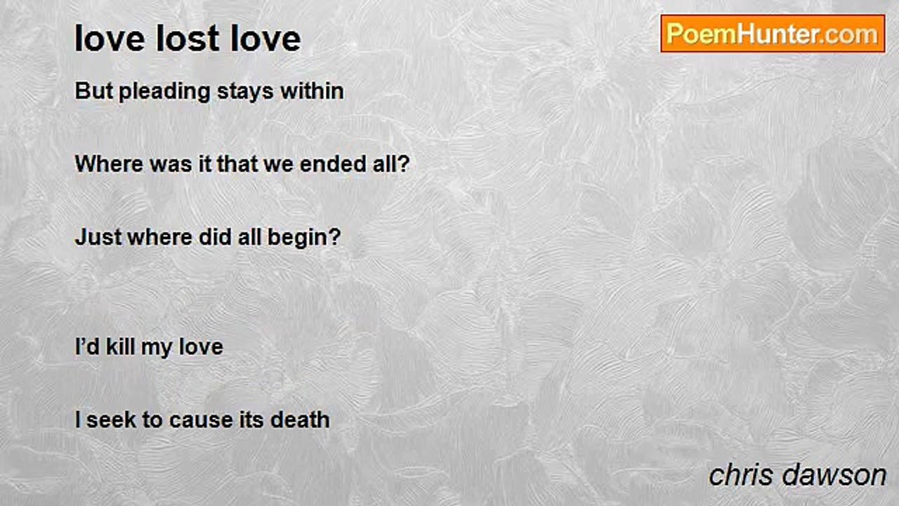 chris dawson - love lost love