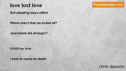 chris dawson - love lost love