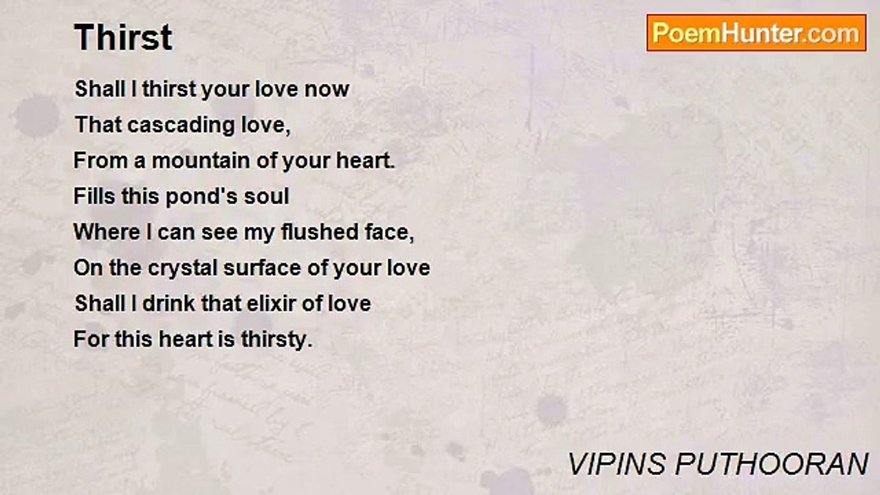 VIPINS PUTHOORAN - Thirst