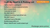 Ronberge (anno primo) - I Left My Heart In A Parking Lot