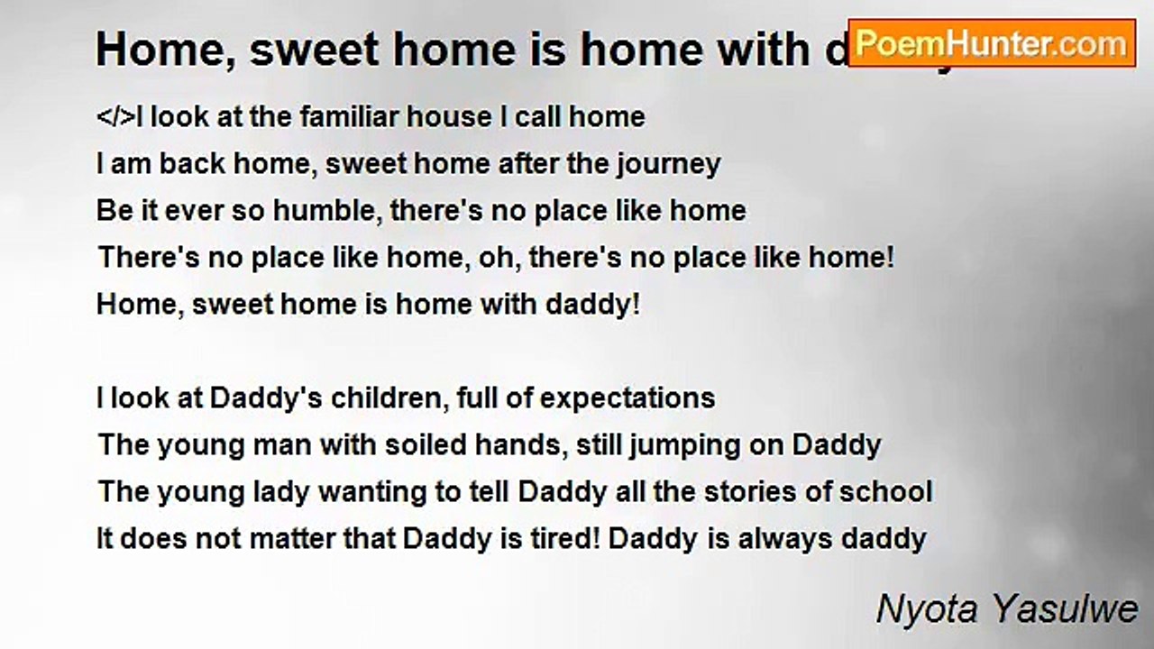 Nyota Yasulwe - Home, sweet home is home with daddy!