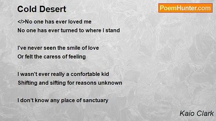 Kaio Clark - Cold Desert