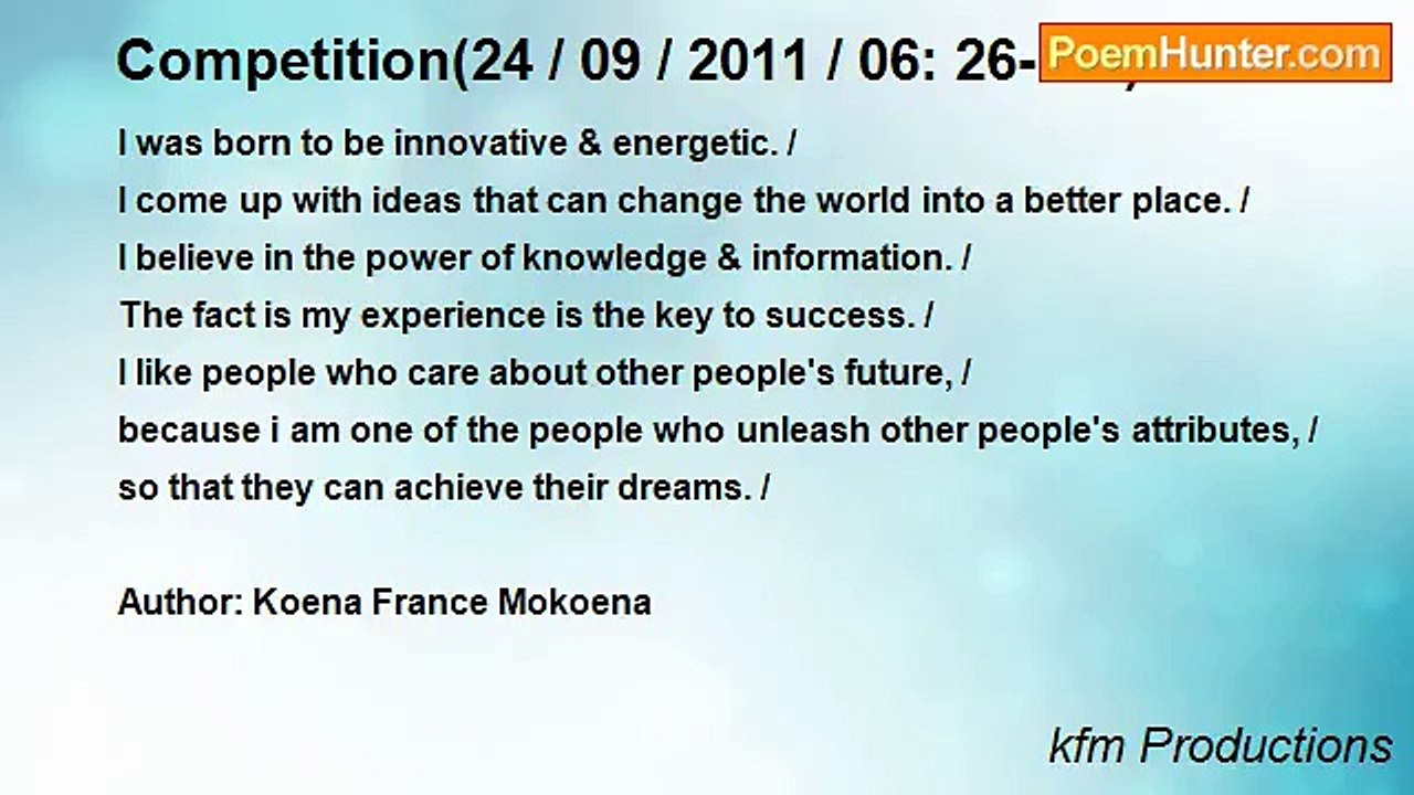 kfm Productions - Competition(24 / 09 / 2011 /...