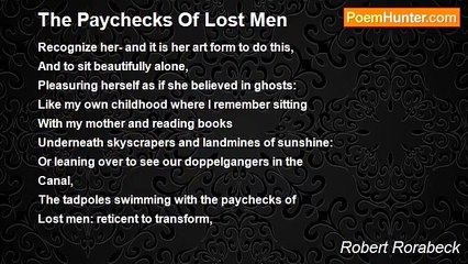 Robert Rorabeck - The Paychecks Of Lost Men