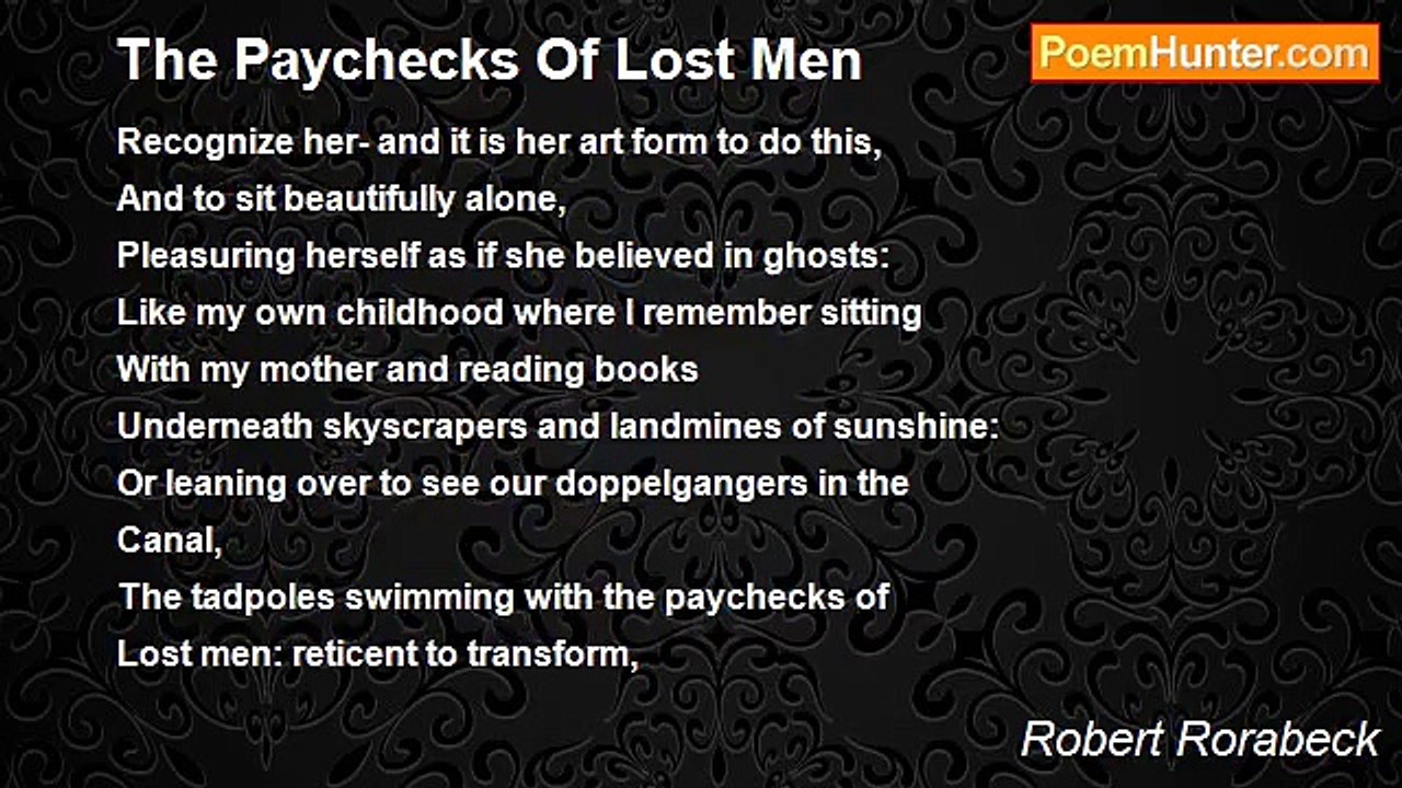 Robert Rorabeck - The Paychecks Of Lost Men