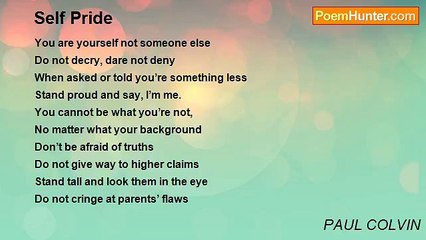 PAUL COLVIN - Self Pride