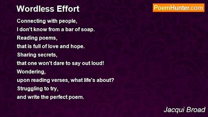 Jacqui Broad - Wordless Effort