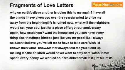Patti Masterman - Fragments of Love Letters