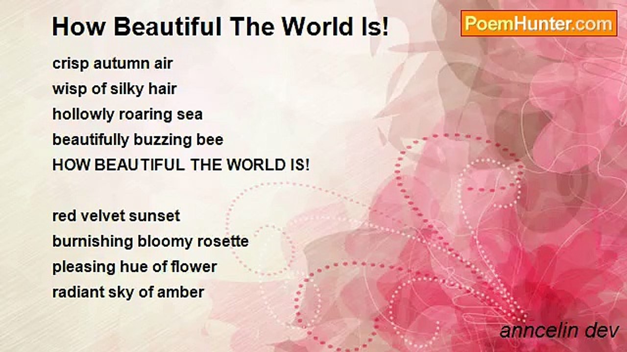anncelin dev - How Beautiful The World Is!