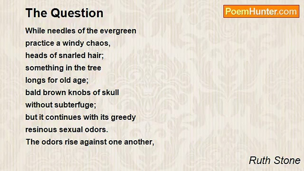Ruth Stone - The Question