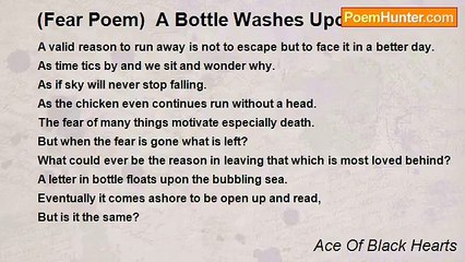 Ace Of Black Hearts - (Fear Poem)  A Bottle Washes Upon The Shore
