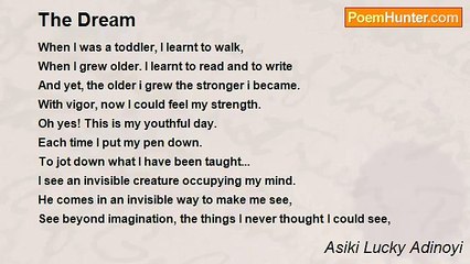 Asiki Lucky Adinoyi - The Dream