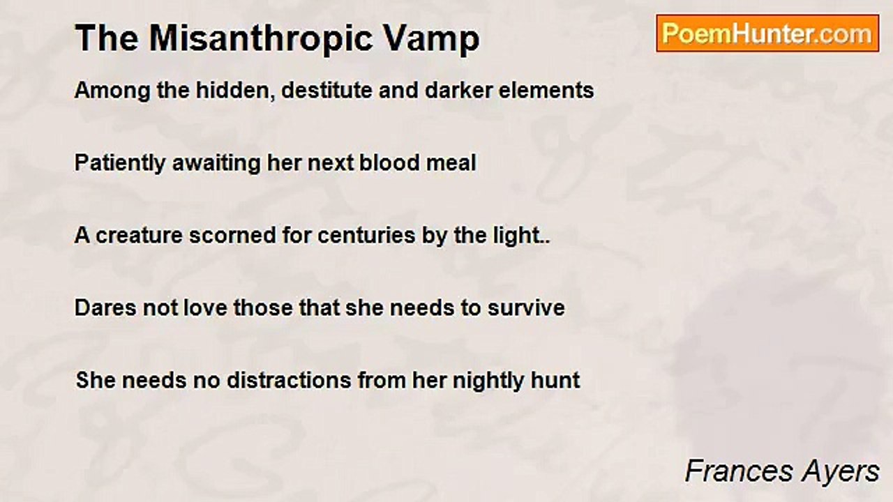 Frances Ayers - The Misanthropic Vamp
