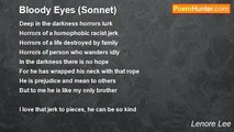 Lenore Lee - Bloody Eyes (Sonnet)
