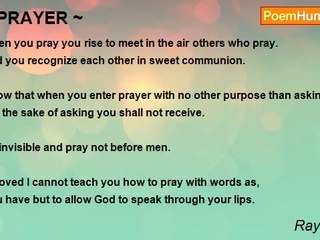 Ray Lucero - ~ PRAYER ~