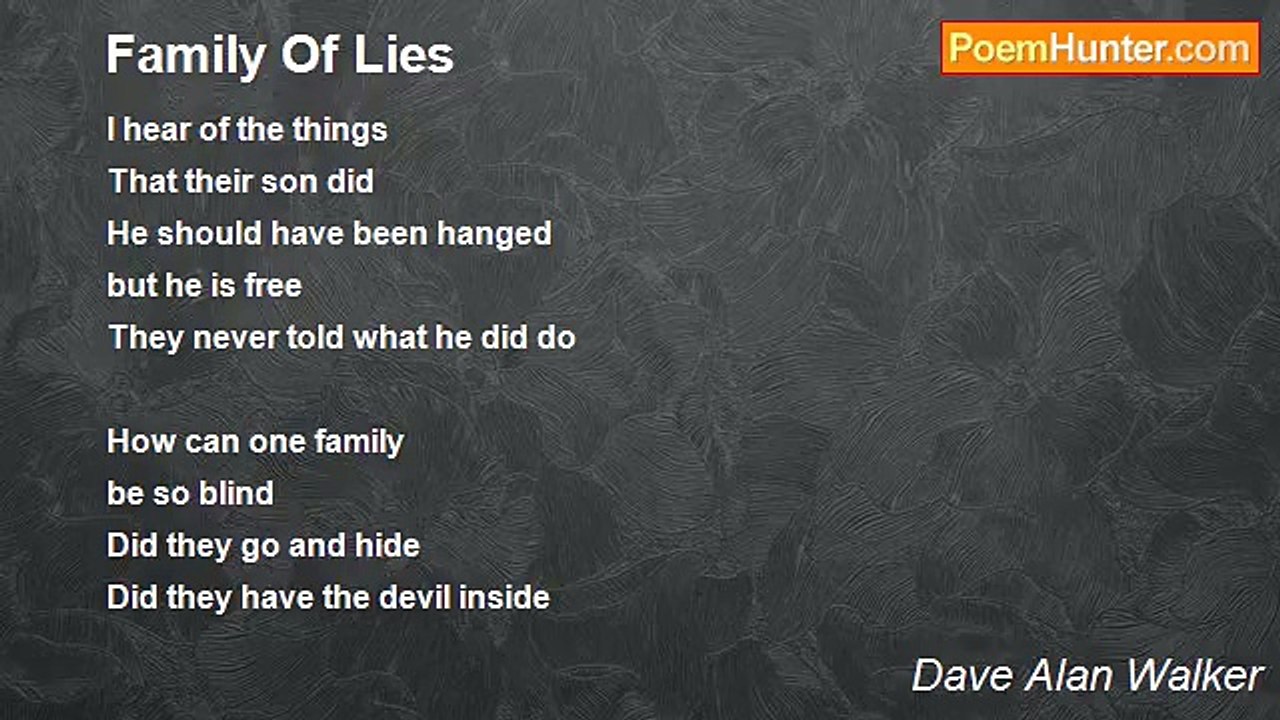 Dave Alan Walker - Family Of Lies