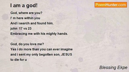 Blessing Ekpe - I am a god!