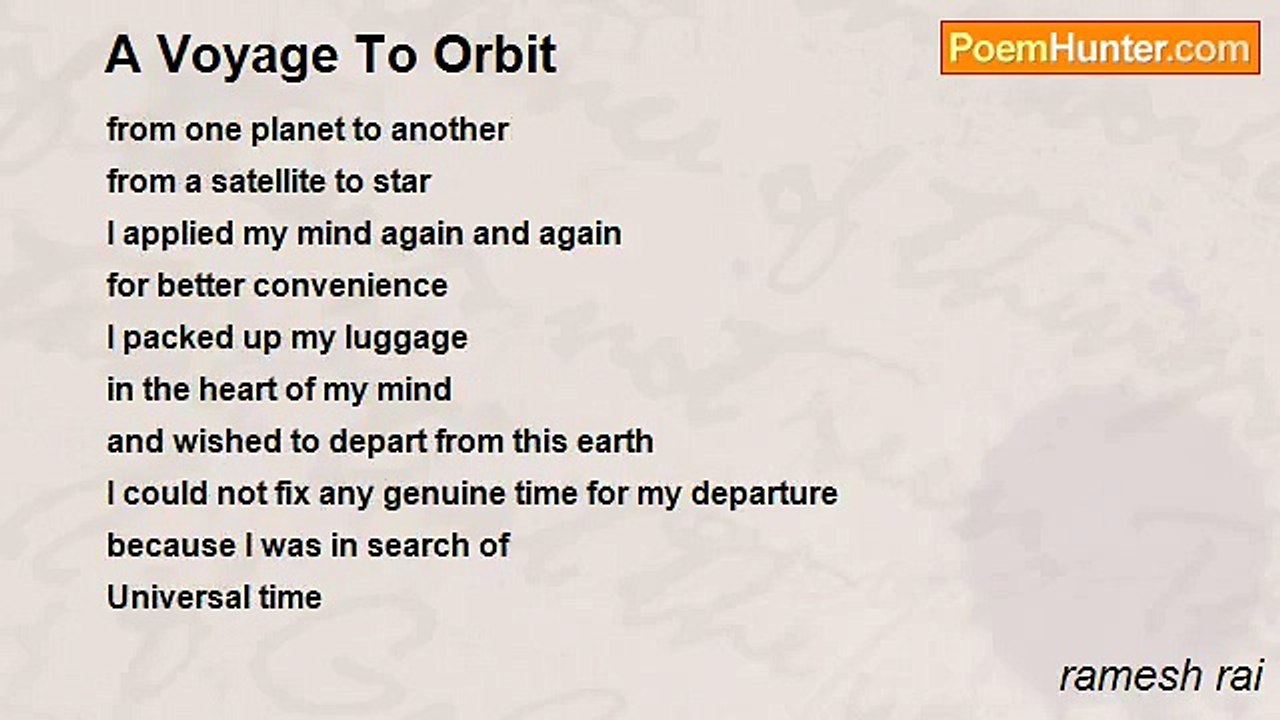 ramesh rai - A Voyage To Orbit