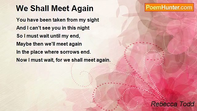 Rebecca Todd - We Shall Meet Again