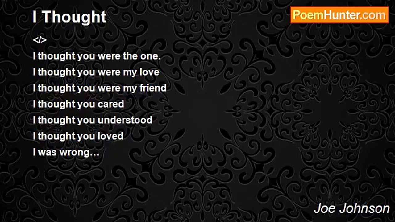 Joe Johnson - I Thought