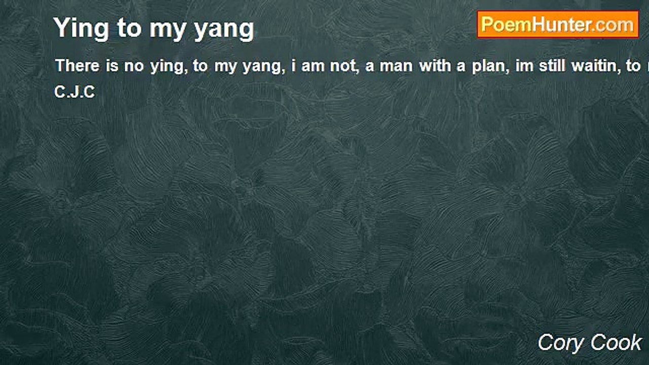 Cory Cook - Ying to my yang