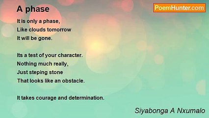 Siyabonga A Nxumalo - A phase