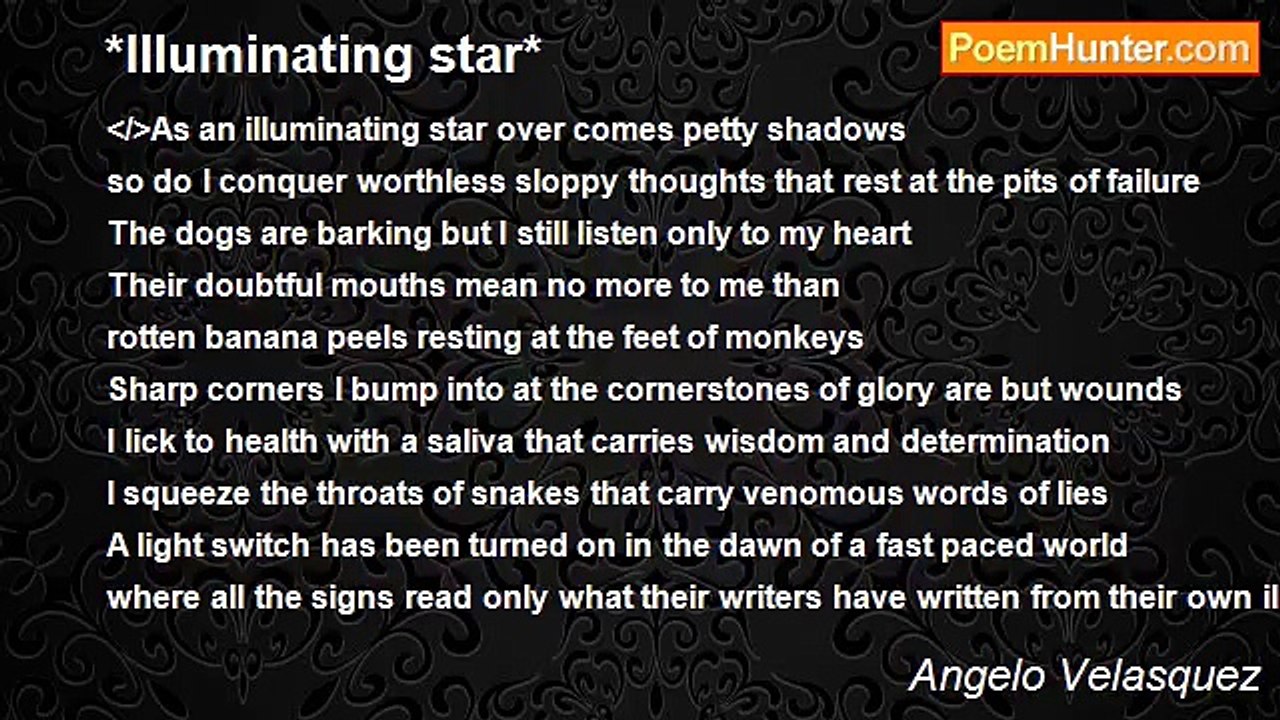 Angelo Velasquez - *Illuminating star*