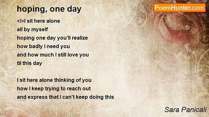 Sara Panicali - hoping, one day