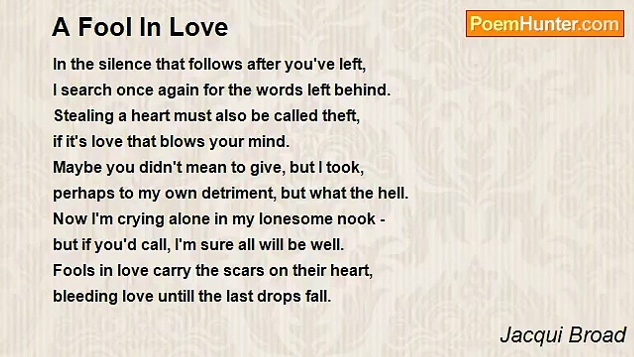 Jacqui Broad - A Fool In Love