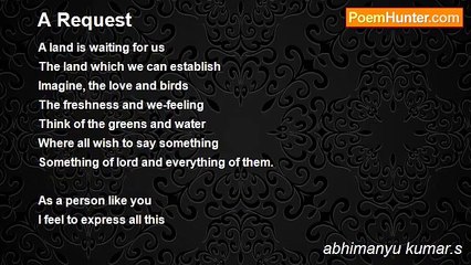 abhimanyu kumar.s - A Request