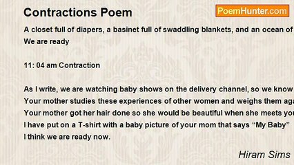 Hiram Sims - Contractions Poem
