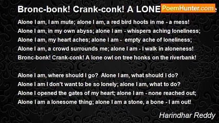 Harindhar Reddy - Bronc-bonk! Crank-conk! A LONE OWL on tree HONKS on the Riverbank!