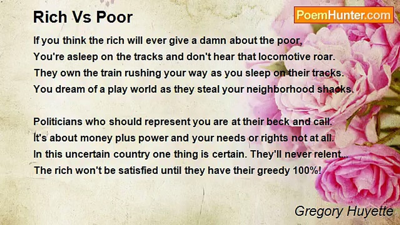 Gregory Huyette - Rich Vs Poor