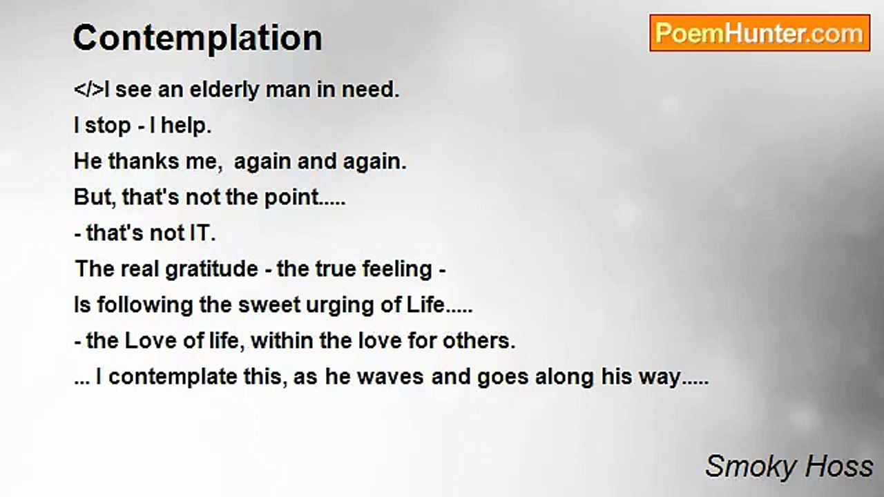 Smoky Hoss - Contemplation