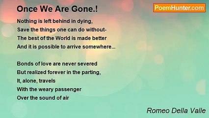 Romeo Della Valle - Once We Are Gone.!
