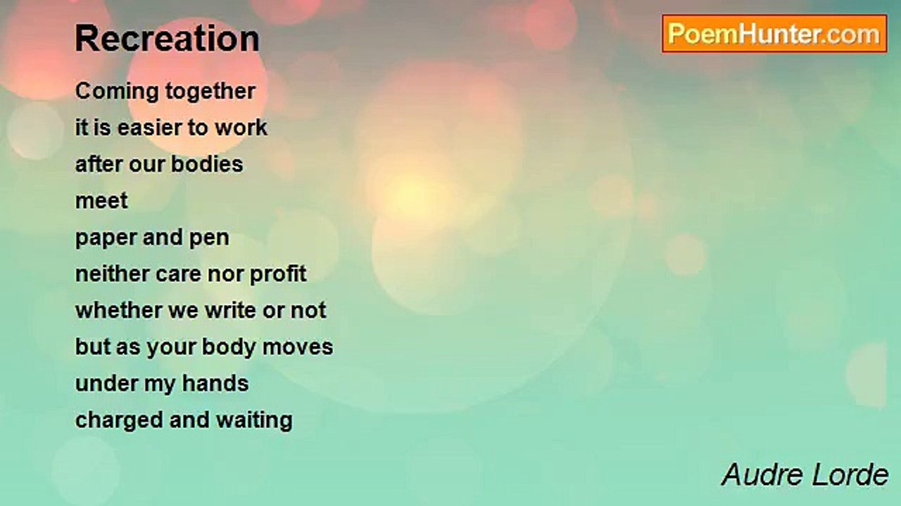 Audre Lorde - Recreation