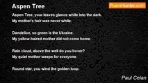 Paul Celan - Aspen Tree
