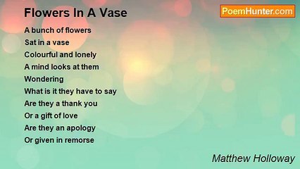 Matthew Holloway - Flowers In A Vase