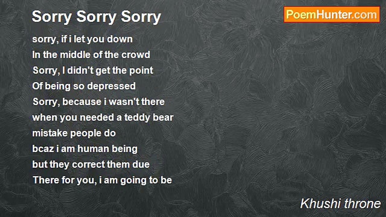 Khushi throne - Sorry Sorry Sorry