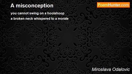 Miroslava Odalovic - A misconception