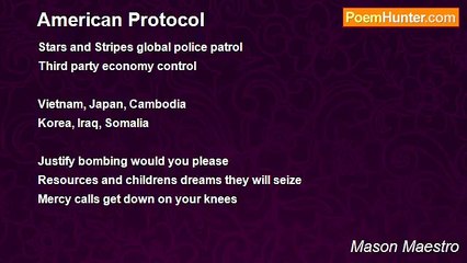 Mason Maestro - American Protocol