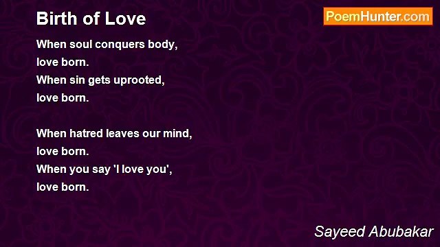 Sayeed Abubakar - Birth of Love