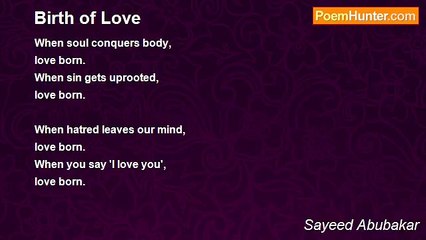 Sayeed Abubakar - Birth of Love