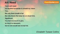 Elizabeth Tyease Collins - All I Need