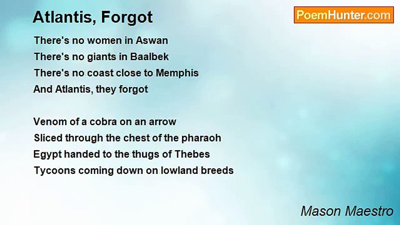 Mason Maestro - Atlantis, Forgot