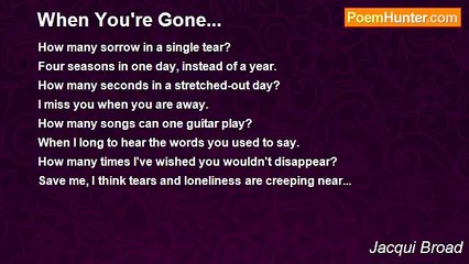 Jacqui Broad - When You're Gone...