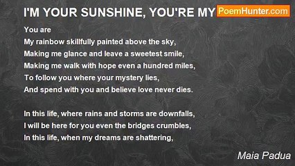 Maia Padua - I'M YOUR SUNSHINE, YOU'RE MY RAINBOW