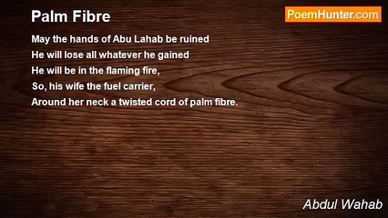 Abdul Wahab - Palm Fibre