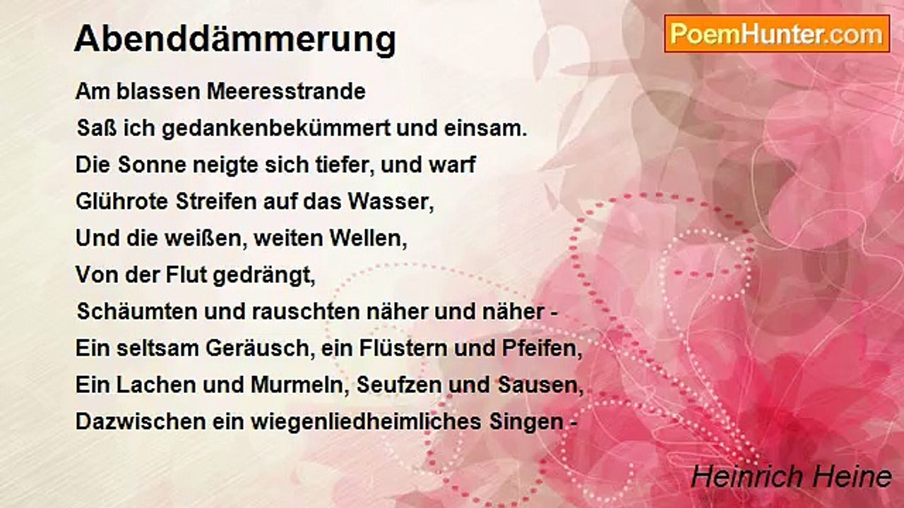 Heinrich Heine - Abenddämmerung